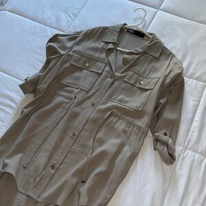 Zara button down dress